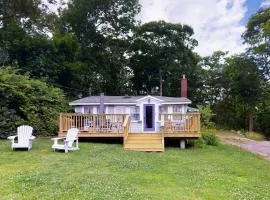 Dog-friendly Fisher Hill home with patio and wood stove - walk to the harbor