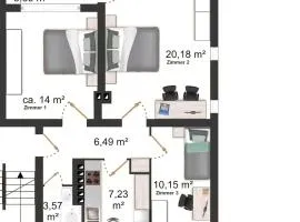 Kiel Elisabethstrasse 2 OG rechts 3 Zi Wohnung