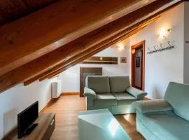 Attic historic building with air conditioning