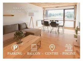 Le Nid Cozy - Appart avec Piscine, Terrain de Tenis et Balcon