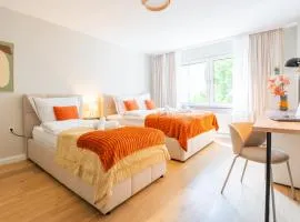 Modernes 2-Schlafzimmer-Apartment für 6 nahe Hauptbahnhof