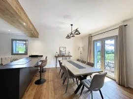 Modern Home for 8 near Crans-Montana - Terrace - Fireplace