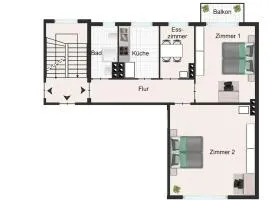 Kiel Jachmannstrasse 3OG links 2,5 Zimmer Wohnung
