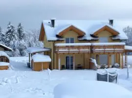 Villa with terrace, sauna near the border triangle