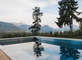 Unik Lodges Annecy - L'étoile - Vue montagne avec piscine chauffée