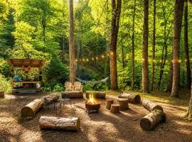 Wonderful Tree House Getaway on the Toccoa River, for Glamping in Suches, Georgia