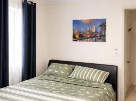 Private master bedroom with bathroom near town