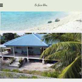 LE FARE BLEU Chambres d'hôtes climatisées en bord de lagon à Tiputa Rangiroa - vélos gratuits et snorkeling，位于Tiputa的酒店
