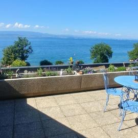 Lakefront. Appartement pieds dans l'eau. View and direct access to the lake.，位于Anthy的酒店