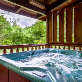 Alpenhaus Cozy Log Cabin - 2 Bedrooms, Hot Tub, amazing location!，位于鸽子谷的酒店