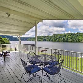 Lakefront Hiwassee Home w/ Private Dock & Deck!，位于Hiwassee的酒店
