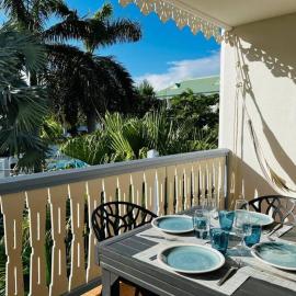 Le Palmier Bleu, cocon tropical, plage & piscine，位于Anse Marcel 的酒店