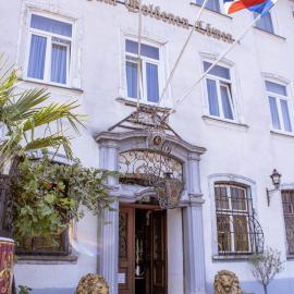 Hotel zum Goldenen Löwen - Restaurant - Panoramabar - Terrassen - Events - Rheinblick - Geschichte seit 1728，位于圣戈阿尔的酒店