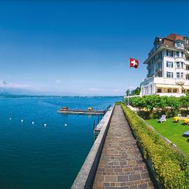 Hotel Restaurant Bellevue au Lac，位于图恩的酒店