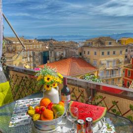 Corfu Panoramic View All The City，位于科孚镇的酒店