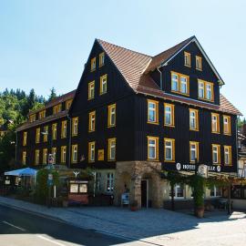 Ferienhotel Forelle Thale Ortsteil Treseburg，位于塔勒的酒店