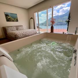 Villa Giulietta lake view Jacuzzi Spa 108，位于布里维奥的酒店