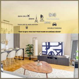 L'îlot Zen- Idéal pour famille-Groupe-Télétravail-highwifi-Aeroport Orly 8min-Paris30min，位于弗雷讷的酒店