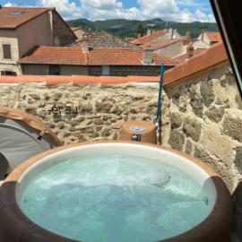 Le 19 - 38m2 Terrasse Jacuzzi - Centre Historique - Clim,位于Langeac的酒店