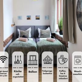 mayhome - das STRANDLOFT schönes Studioapartment mit Balkon, Küche und Tiefgarage - Sauna und Fitness direkt nebenan，位于开姆尼茨的酒店