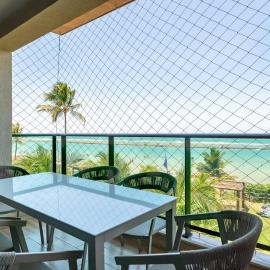 Flat vista mar no La Fleur Polinésia - Muro Alto - Porto de Galinhas，位于Cupe的酒店