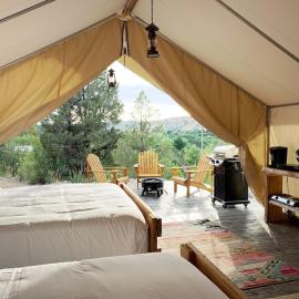 Glamping Tent #8 with AC Heat AC and Private Bath
