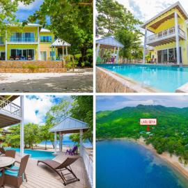 Updated Beachfront Paradise Infinity Pool Roatan，位于Palmetto Bay的酒店