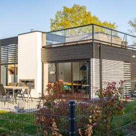 Excellent Cube mit Dachterrasse Meerblick und Strand，位于许尔斯霍斯特的酒店