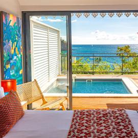LES GALETS ROUGES LODGES & SPA，位于波尔兰特的酒店