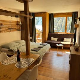 Studio Bellevue 1, ski lift 350m，位于琪纳尔的酒店