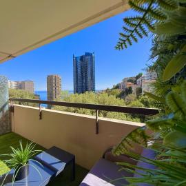 Studio de LUXE Portes de Monaco - Vue MER - Piscine - Wifi，位于蒙特卡罗的酒店