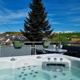 Wellnesshaus Dorfblick mit Outdoor-Jacuzzi und Infrarotkabine，位于Dreis-Brück的酒店