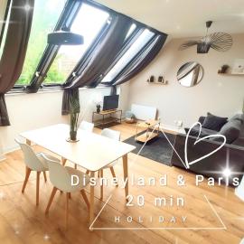 DisneyLand - Paris 20 min - Parking - 6 personnes，位于谢勒的酒店