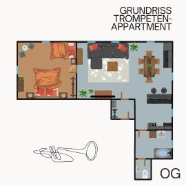 Trompeten-, Posaunen- & Tuba-Appartment in Stolpen，位于施托尔彭的酒店