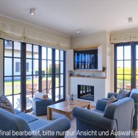 Reetland am Meer - LuxusPlus Reetdachvilla mit 4 Schlafzimmern und Kamin G10，位于德兰斯克的酒店
