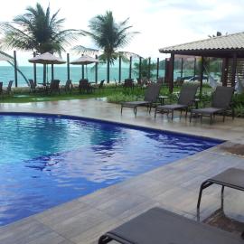 Praia Tabatinga AP Beira Mar com vista deslumbrante da praia，位于雅克南的酒店