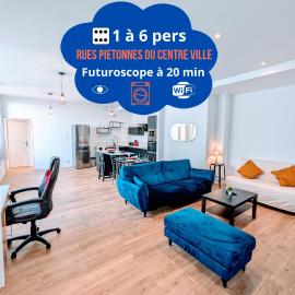 Le Porchaire - Appart 2ch - Elégant Spacieux et Calme au centre ville de Poitiers - Futuroscope à 20 min，位于普瓦捷的酒店
