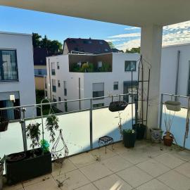 Bright city apartment with a terrace