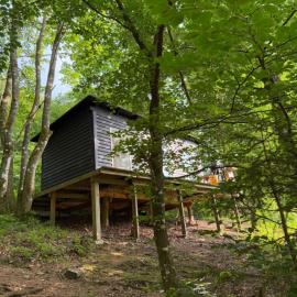 Idylisk primitiv hytte midt i skoven，位于Them的酒店