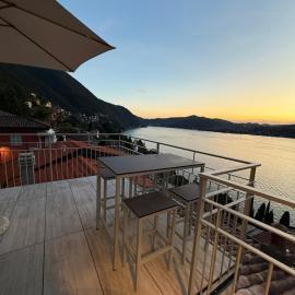DN ART BLEVIO - APT D first floor with lake view terrace and hot tub，位于布里维奥的酒店
