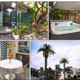 Aptos Beach Retreat Hot Tub & 5 Min Walk to Sand，位于阿普托斯的酒店