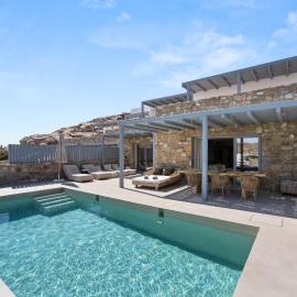 Villa Blanca Elia-Mykonos with private pool，位于法蒂亚的酒店