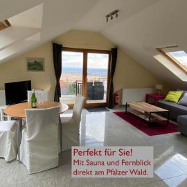 Ferienwohnung Fernblick Pfalz - mit Sauna，位于Weyher的酒店