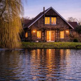Haus am See Kamin privater Seezugang