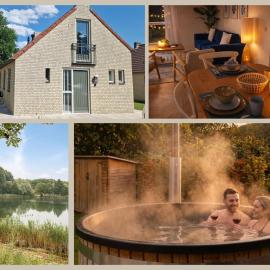 Lakestyle wellness met hottub en BBQ bij meer in Gelderland，位于Ewijk的酒店
