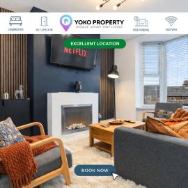 Stylish House - Close to City Centre - Self-Check-In - Free Parking, Work Space, Fast WiFi, Smart TV and Garden by Yoko Property