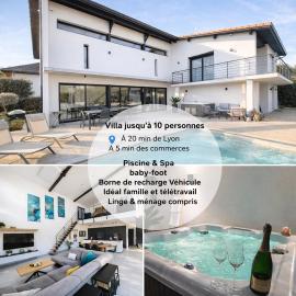 Villa Lumière - Confort, spa, piscine, recharge véhicule & babyfoot，位于贝诺斯特的酒店