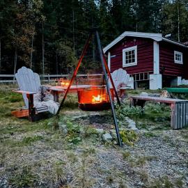 Charming Old Forest Cabin An Hour From Oslo，位于Løken的酒店