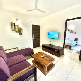 Peaceful Aesthetic 1BHK in Siolim with Forest View & Pool