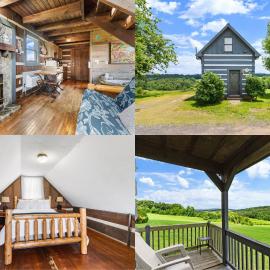 Rustic Mountain Escape with Fire Pit and Mountain Views-Cabin 1，位于Fancy Gap的酒店